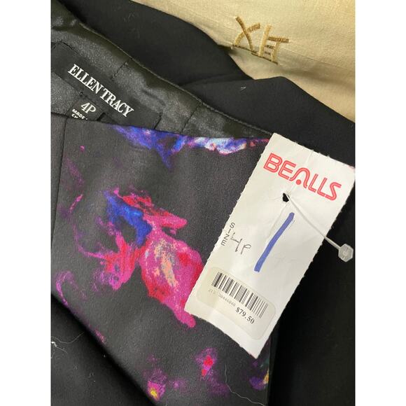 Ellen Tracy Floral Print Career Skirt | Black Multi | NWT 4P - Picture 4 of 7